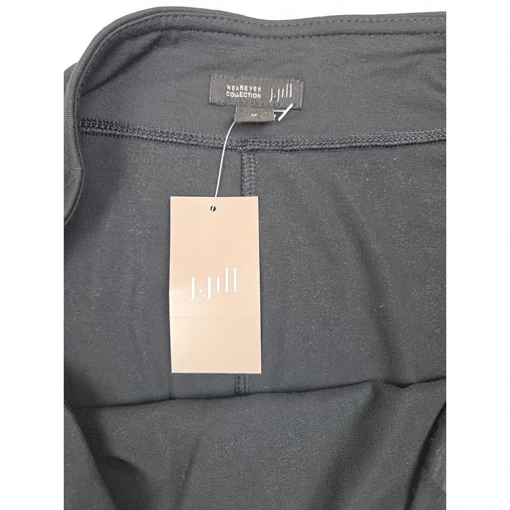 NEW J‎ Jill Wearever Collection Black Midi Skirt Pull On Black Med Petite MP $79